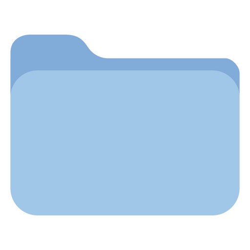 Carpeta azul redondeada Diseño PNG