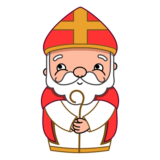 Weihnachtsfiguren roter Pastor Farbstrich PNG-Design