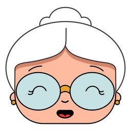 Weihnachtsfiguren Frau Claus Kopf Farbstrich PNG-Design