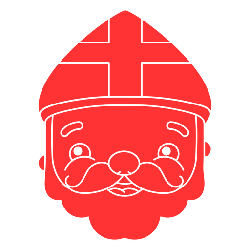 Red Christmas pastor cut out PNG Design