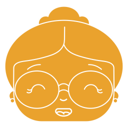 Cabeça amarela da Sra. Claus cortada Desenho PNG