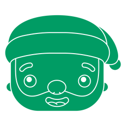 Grüner Weihnachtsmann ausgeschnitten PNG-Design