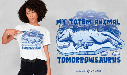 Lazy dinosaur t-shirt design