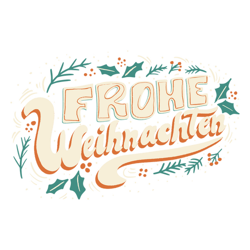 Signo de letras navideñas alemanas Diseño PNG