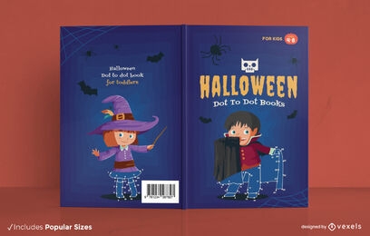 Children halloween costume book cover design
