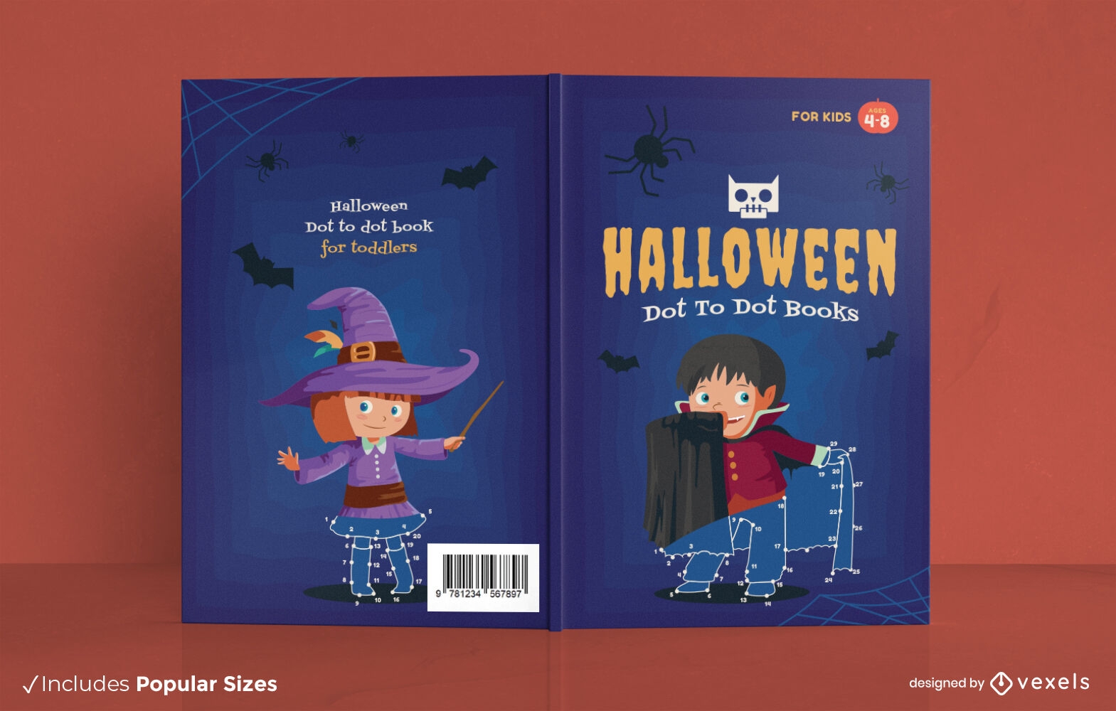 Kinder Halloween Kost?m Buchcover Design