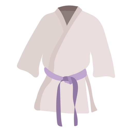 Cintur?n karate plano violeta Diseño PNG