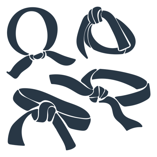 Karate belts silhouette