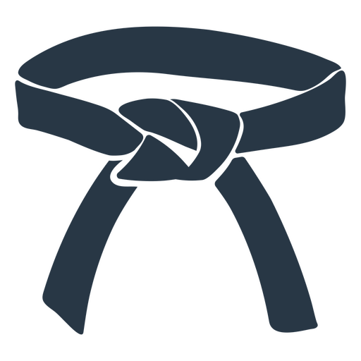 Karate belt silhouette