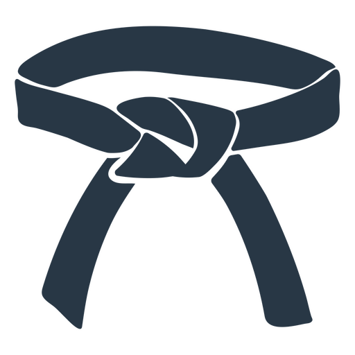 Silueta de cinturón de karate Diseño PNG