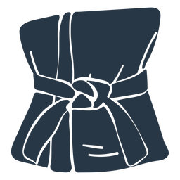 Silueta de cinturón de torso de karate Diseño PNG