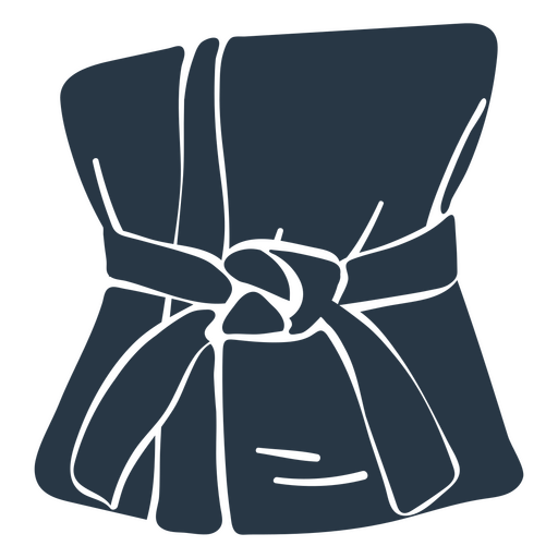 Karate torso belt silhouette PNG Design
