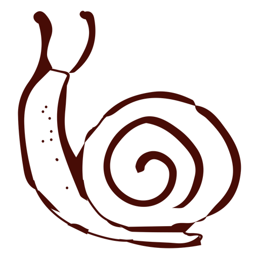 Line art snail PNG Design