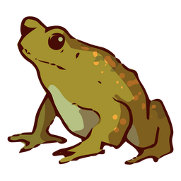Farbstrich des grünen Frosches PNG-Design