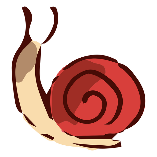 Traço de cor de caracol vermelho Desenho PNG