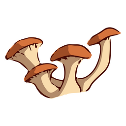Orange mushrooms illustration  PNG Design