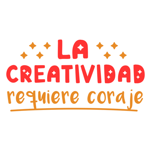 Cita motivacional creativa en español Diseño PNG