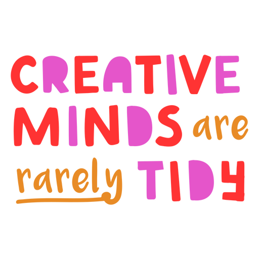 Creative minds motivational quote PNG Design