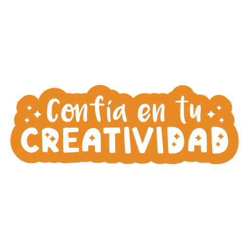 Confie na criatividade citação motivacional espanhola Desenho PNG