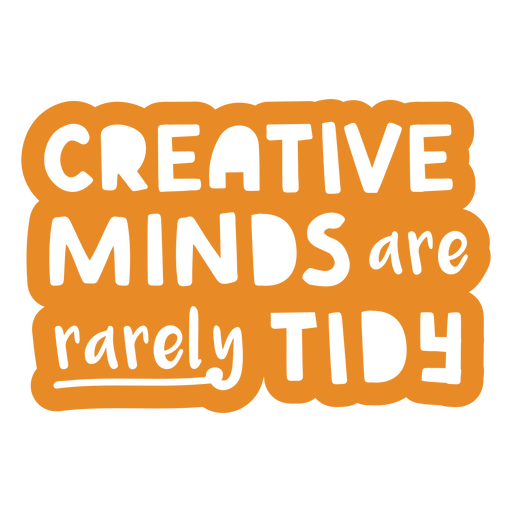 Creative minds art motivational quote PNG Design