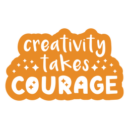 Cita motivacional de arte de coraje Diseño PNG
