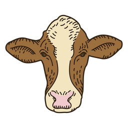 Wild west cow head color stroke PNG Design Transparent PNG