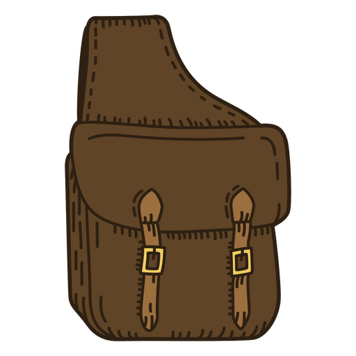 Wild west saddlebag color stroke PNG Design