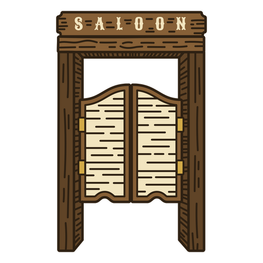 Wild west saloon door color stroke