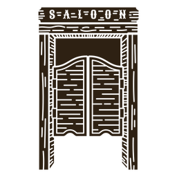 Wild west saloon doors cut out PNG Design