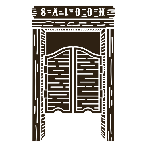 Corte de puertas de salón del salvaje oeste Diseño PNG