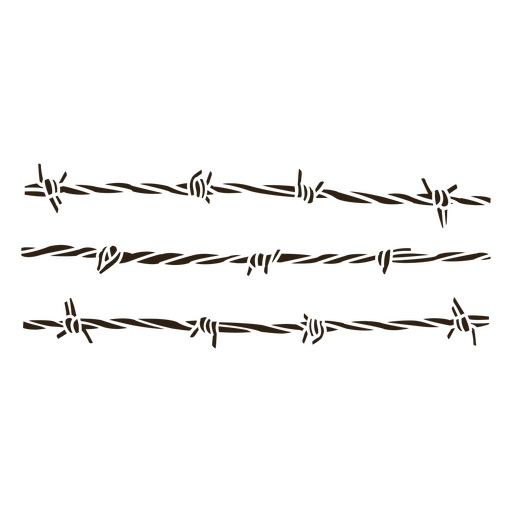 Wild west barbed wire cut out PNG Design