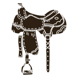 Wild West Horse Saddle Cut Out PNG & SVG Design For T-Shirts