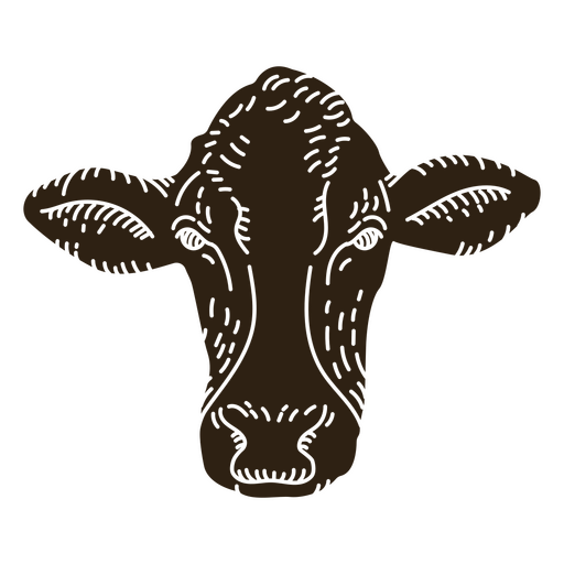Cabeça de vaca do oeste selvagem cortada Desenho PNG