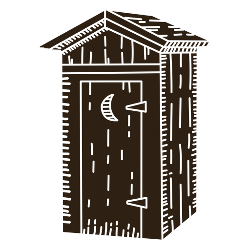 Wild west cabin bathroom cut out PNG Design