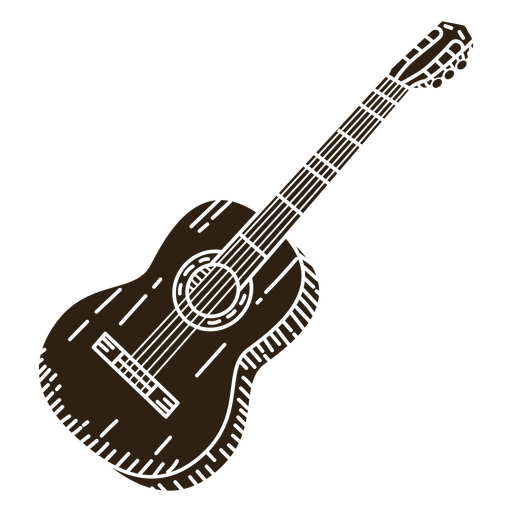 Corte de guitarra del salvaje oeste Diseño PNG