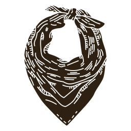 Wild west cowboy scarf cut out PNG Design