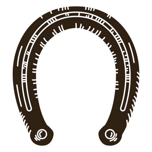 Wild west black horseshoe cut out PNG Design