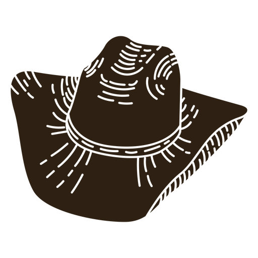 Chapéu de cowboy do oeste selvagem cortado Desenho PNG