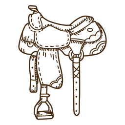 Golpe de silla de caballo del salvaje oeste Diseño PNG