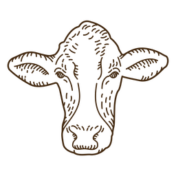 Wild west cow head stroke PNG Design