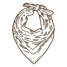 Trazo de bufanda de vaquero del salvaje oeste Diseño PNG