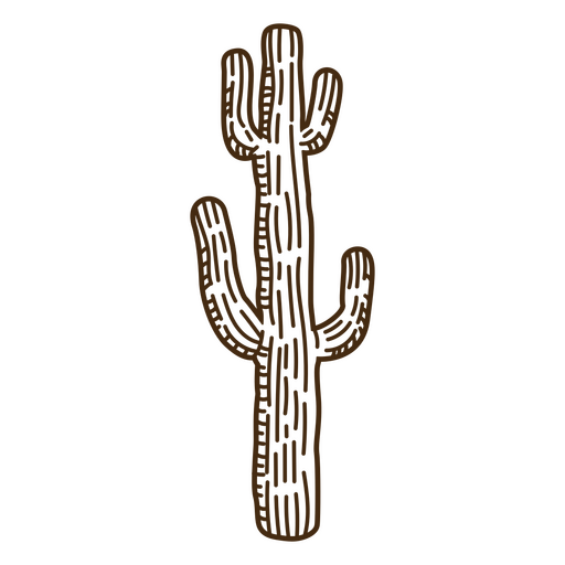 Wild west tall cactus stroke