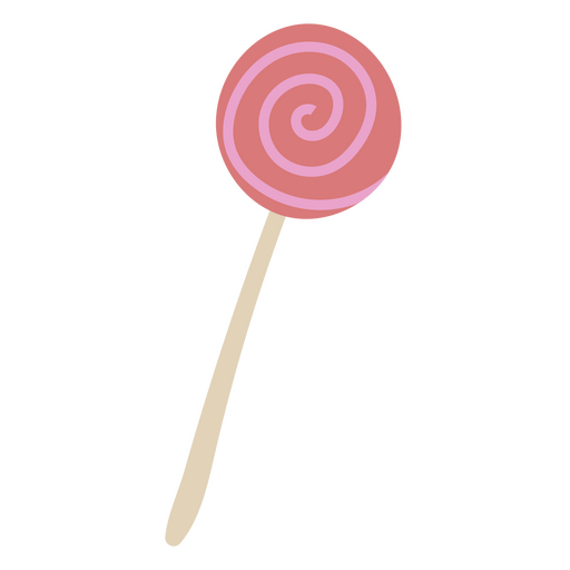 Pink lollipop flat PNG Design