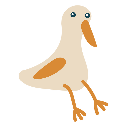 Cute duck sitting flat PNG Design