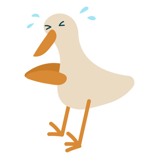 Duck clapping flat PNG Design