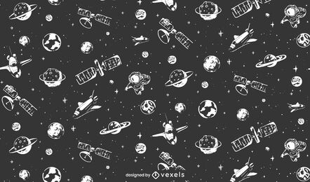Planets and satellites space pattern design