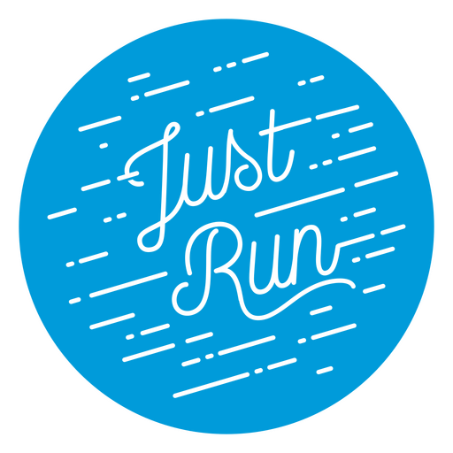 Just run cut out badge PNG Design