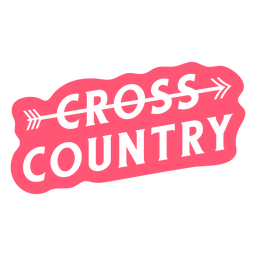 Distintivo de corte de corrida de cross country