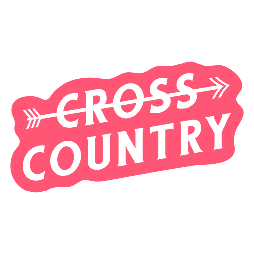 Cross country running cut out badge