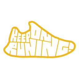 Trazo de insignia de zapato para correr Diseño PNG